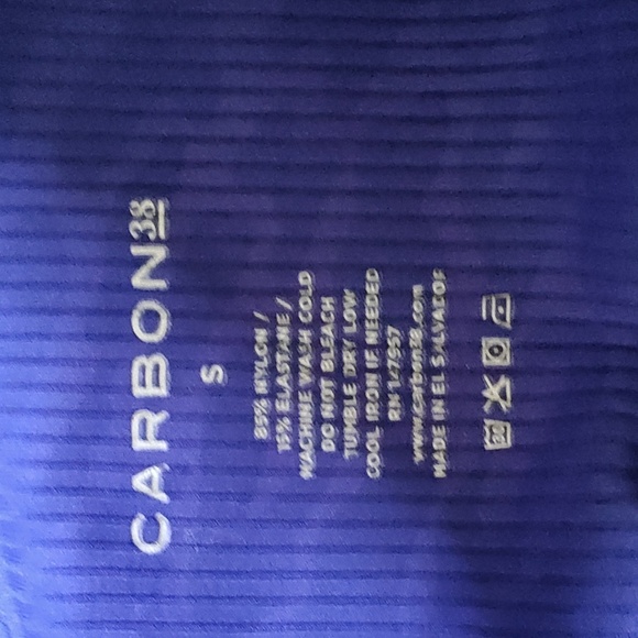 Carbon38 2 Pairs Leggings small ribbed black And Blue - Picture 9 of 13
